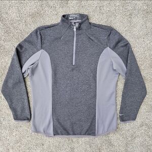 Nike Dri-Fit Golf Tour Performance 1/4 Zip Gray Stretch Pullover Shirt Womens XL